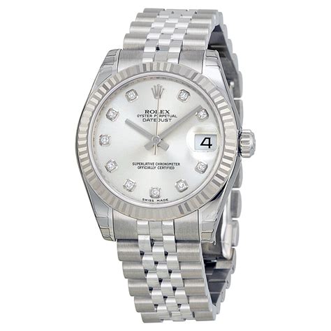 lady datejust 31 silver diamond|lady datejust watches.